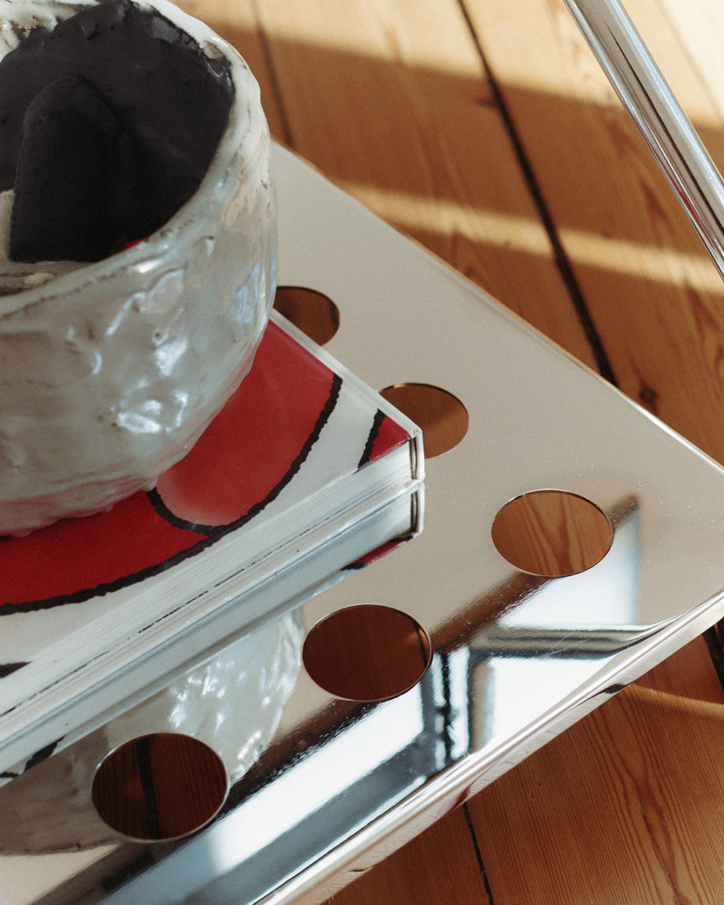 Pedestal Disco Stands W/ Wheels 020 Chrome