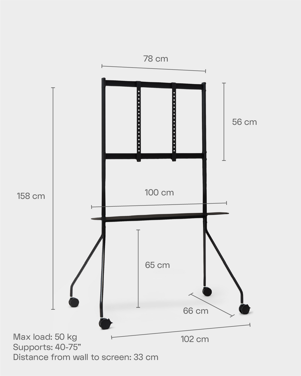 Pedestal Moon PRO Pro TV Stands 001 Charcoal